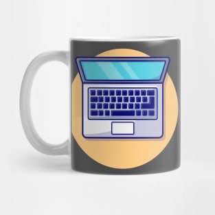 Laptop Cartoon Vector Icon Illustration (4) Mug